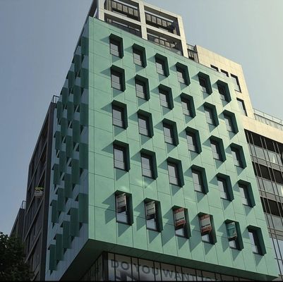 2/3/4/5/6mm 두께 야외 설비용 색상의 외관 벽 엽지