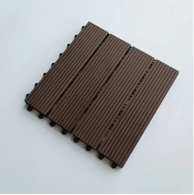 테라스 나무 플라스틱 복합 커피 WPC 300*300mm 바닥 타일 부드러운 야외 정원
